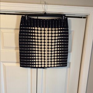 The Limited Navy and Cream Geometric Mini Skirt